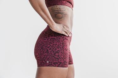 Nobull 2'' Plush Heather Women's Shorts Leopard | Australia (ZW4078)